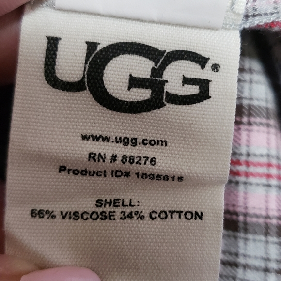 Ugg Raven Flannel  Pajama Set Large - Picture 9 of 10